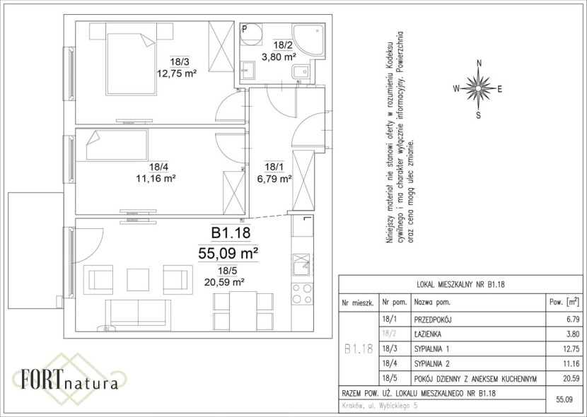 LOKAL MIESZKALNY  NR B1.18