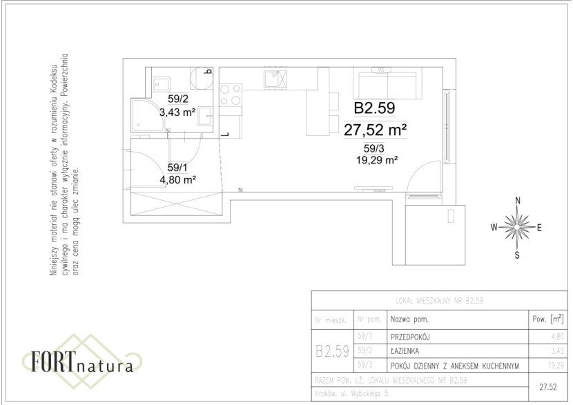 LOKAL MIESZKALNY  NR B2.59