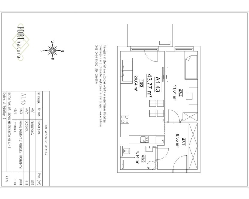 LOKAL MIESZKALNY NR A1.43